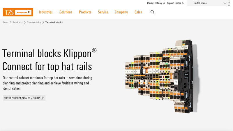 Terminal blocks Klippon® Connect for top hat rails