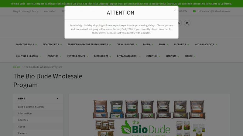 Terrarium & Reptile Wholesale Supplies