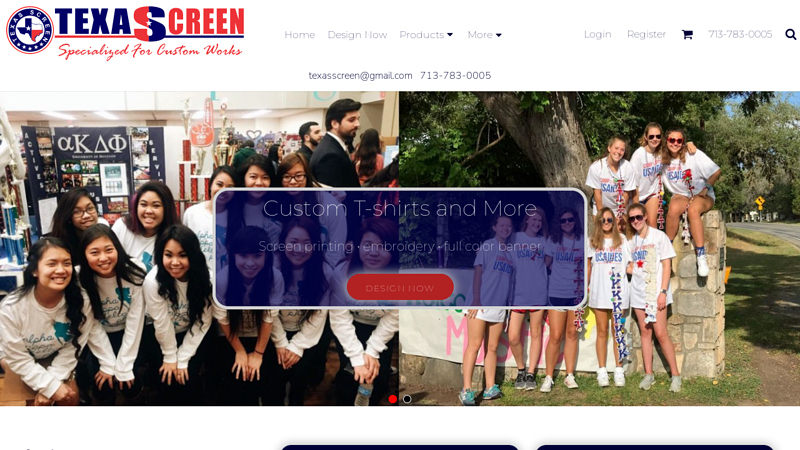 Texas Screen custom t-shirts