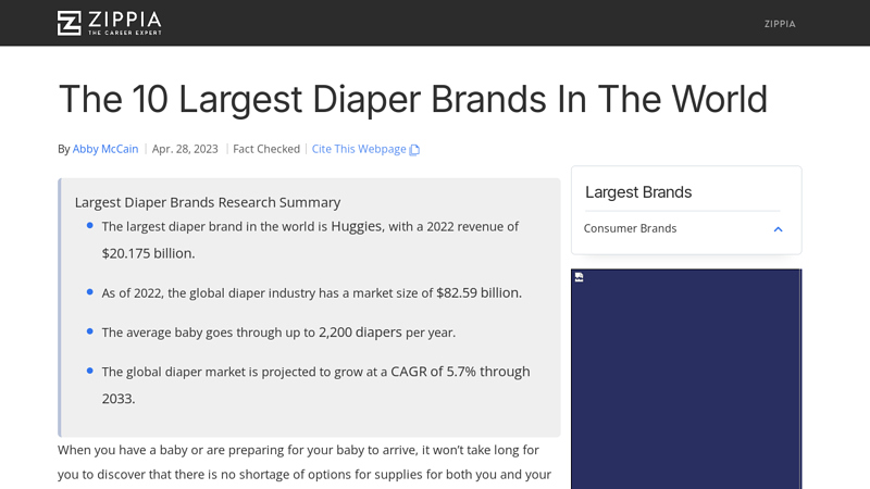 The 10 Largest Diaper Brands In The World