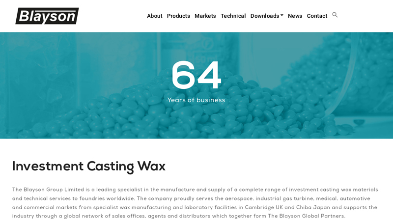 The Blayson Group Limited and Investment Casting Wax