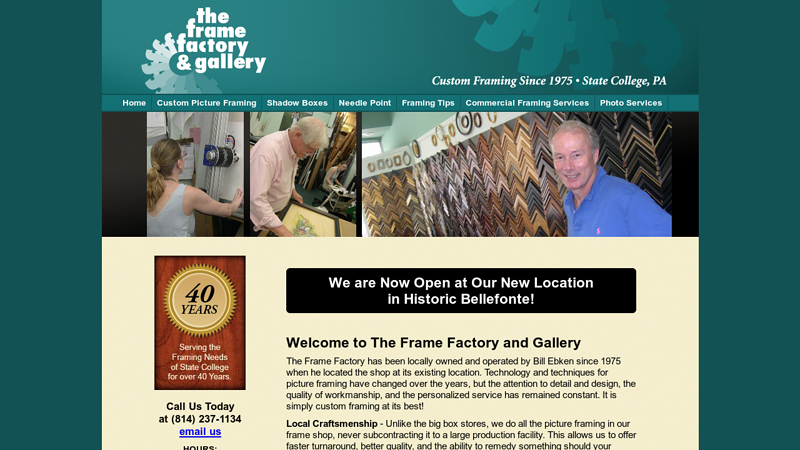 The Frame Factory of State College, Pa provides Custom Framing