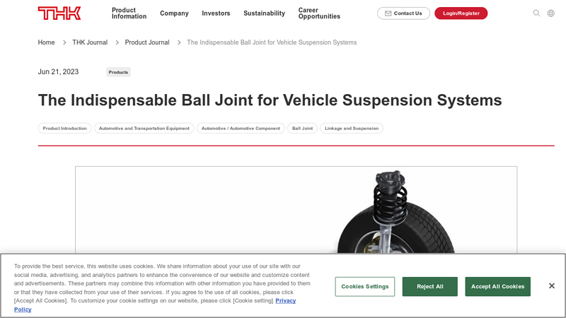 The Indispensable Ball Joint for Vehicle Suspension Systems