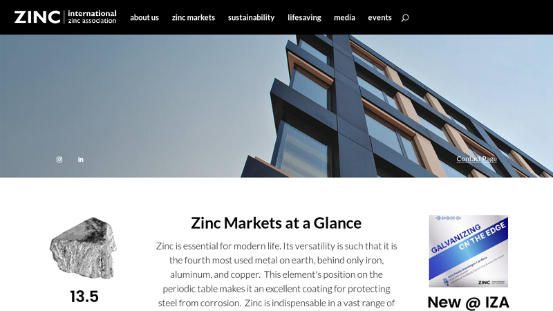 The  of Zinc International Association.