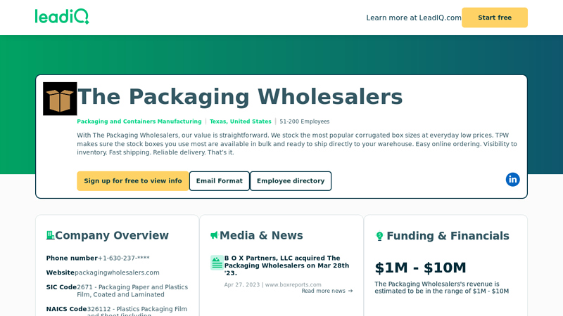 The Packaging Wholesalers