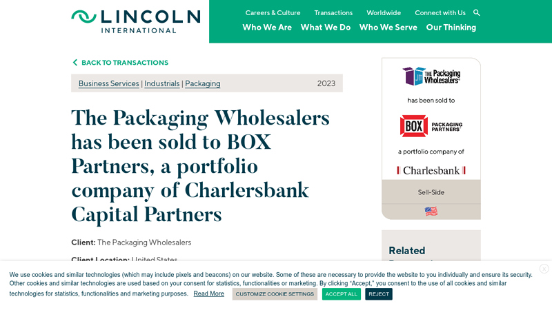 The Packaging Wholesalers has been sold to BOX Partners, a ...