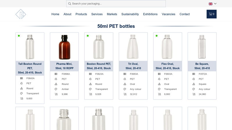The supplier of 50ml PET bottles