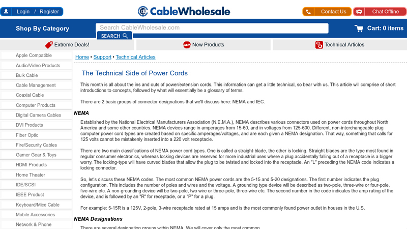 The Technical Side of Power Cords