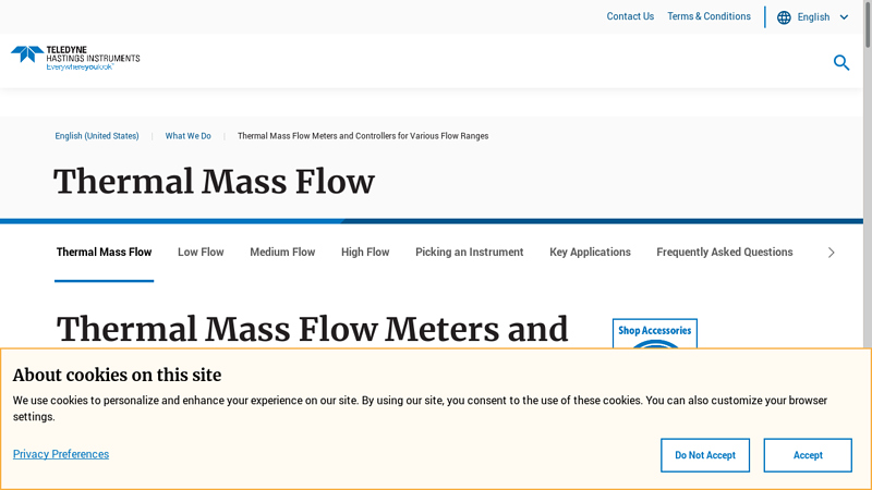 Thermal Mass Flow Products