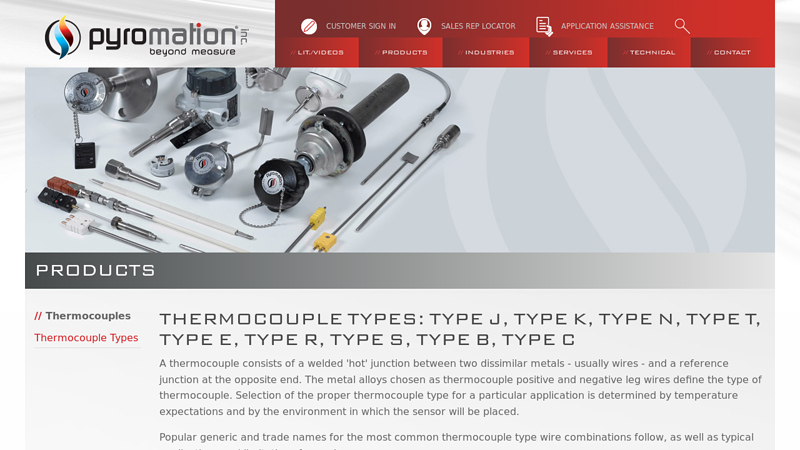 Thermocouple Types