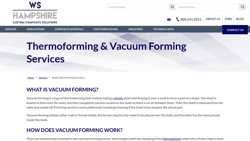 Thermoforming & Vacuum Forming Services
