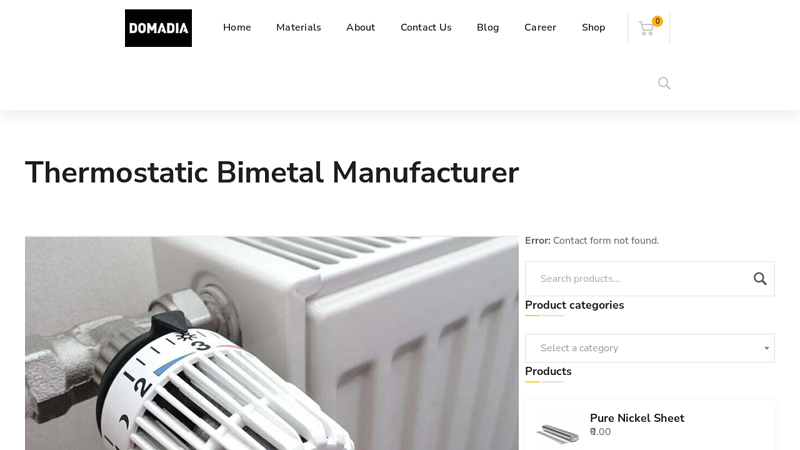 Thermostatic Bimetal Manufacturer