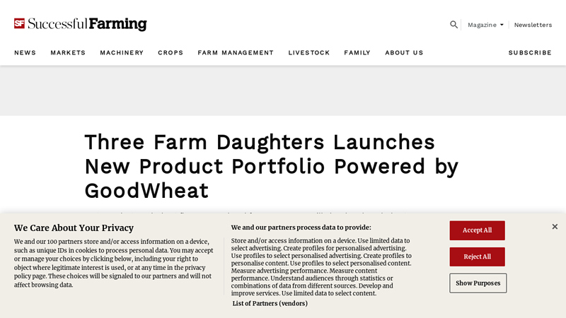 Three Farm Daughters Launches New Product Portfolio Powered by ...