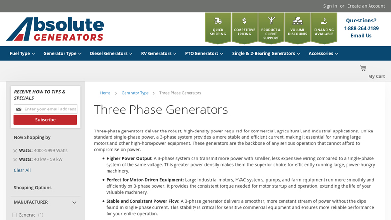 Three Phase Generators