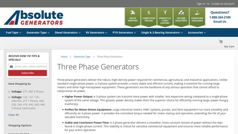 Three Phase Generators