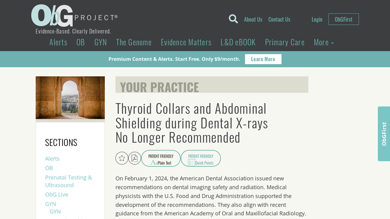Thyroid Collars and Abdominal Shielding during Dental X