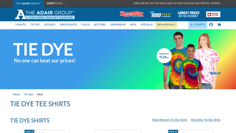 Tie Dye Tee Shirts