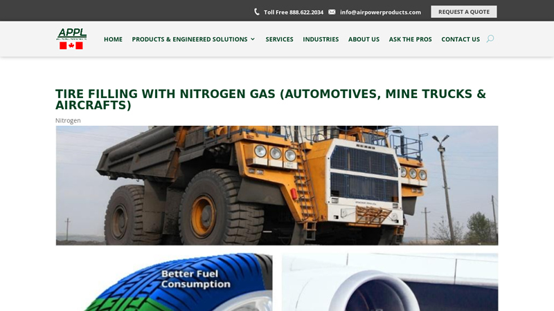 TIRE FILLING WITH NITROGEN GAS (AUTOMOTIVES, MINE ...
