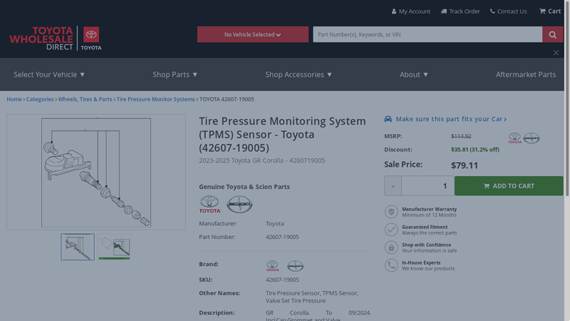 Tire Pressure Monitoring System (TPMS) Sensor