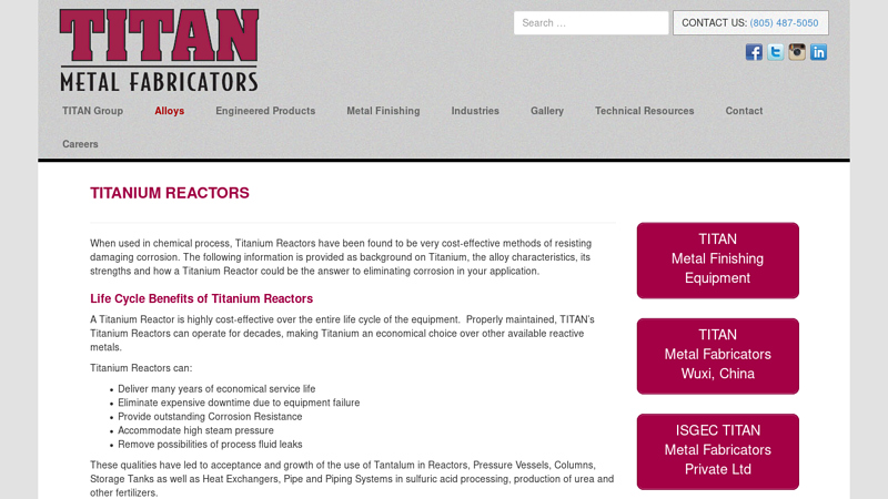 Titanium Reactors