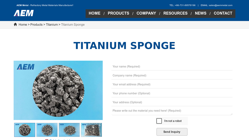 Titanium Sponge Powder Supplier