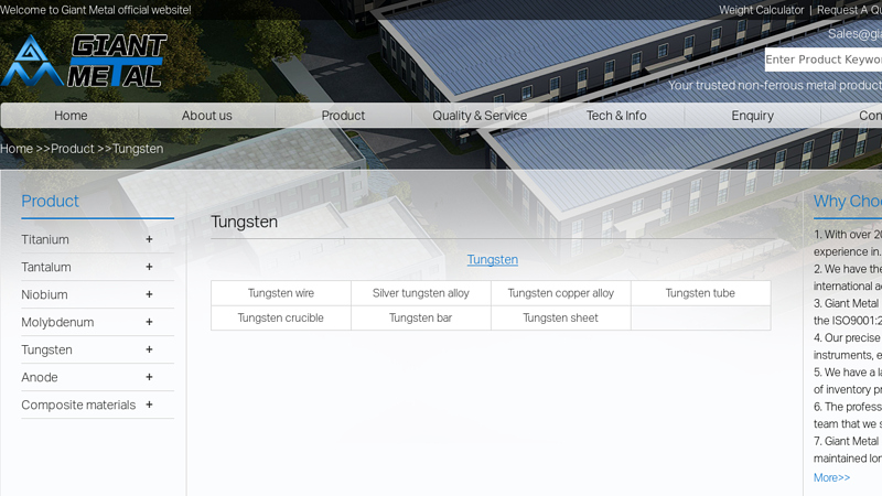 Titanium,Tantalum,Niobium,Molybdenum,Tungsten and alloy ...