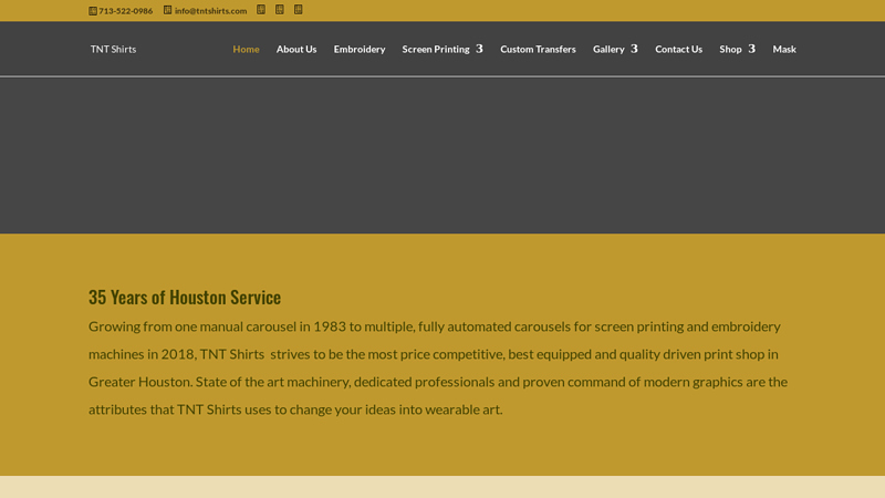 TNT Shirts Houston Custom printed T Shirts and embroidery custom t-shirts