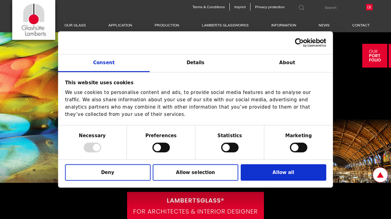 to Lamberts Waldsassen glassworks