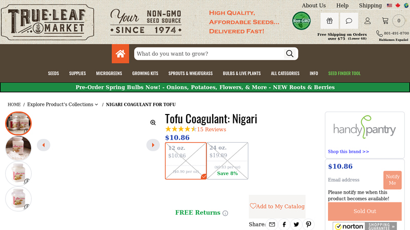 Tofu Coagulant: Nigari