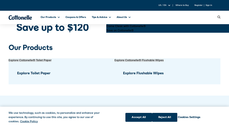 Toilet Paper & Flushable Wipes for Bathroom