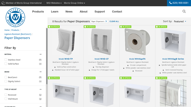 Toilet Tissue & Paper Towel Dispensers