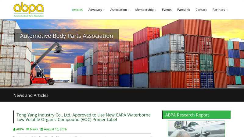 Tong Yang Industry Co., Ltd. Approved to Use New CAPA ...