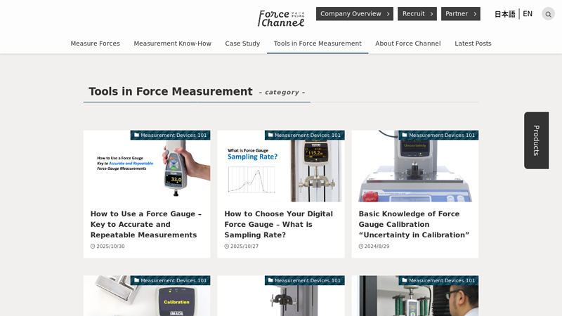 Tools in Force Measurement