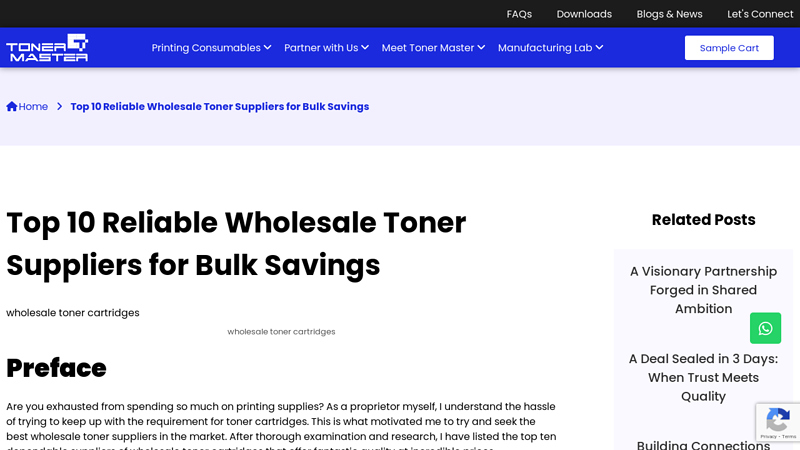 Top 10 Reliable Wholesale Toner Suppliers for Bulk Savings