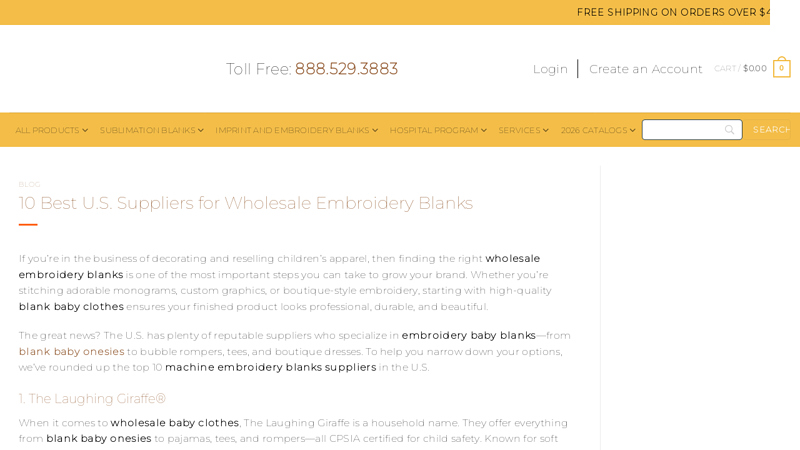 Top 10 Wholesale Embroidery Blanks