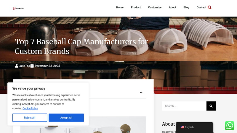 Top 7 Baseball Cap Manufacturers for Custom Brands