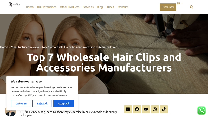 Top 7 Wholesale Hair Clips And Accessories Manufacturers