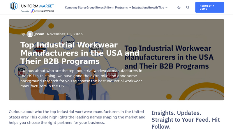 Top Industrial Workwear Manufacturers in the USA and Their B2B ...