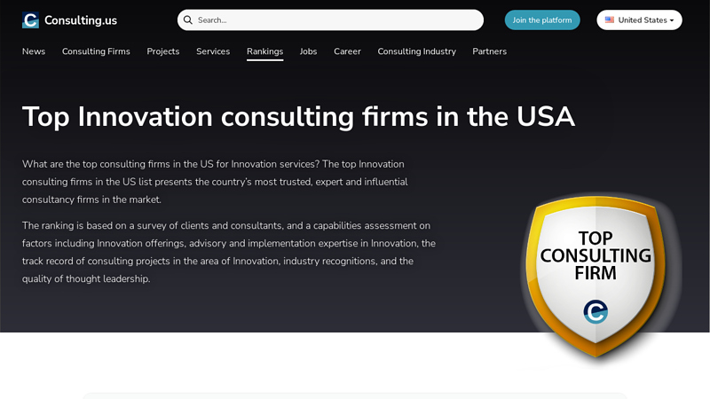 Top Innovation consulting firms in the US