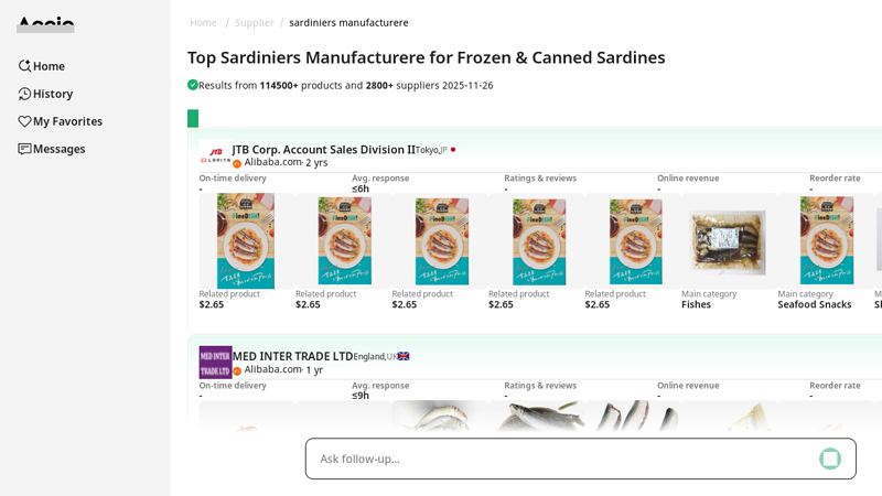 Top Sardiniers Manufacturere for Frozen & Canned Sardines