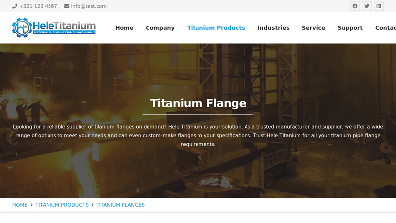 Top Titanium Flanges Supplier & Manufacturer