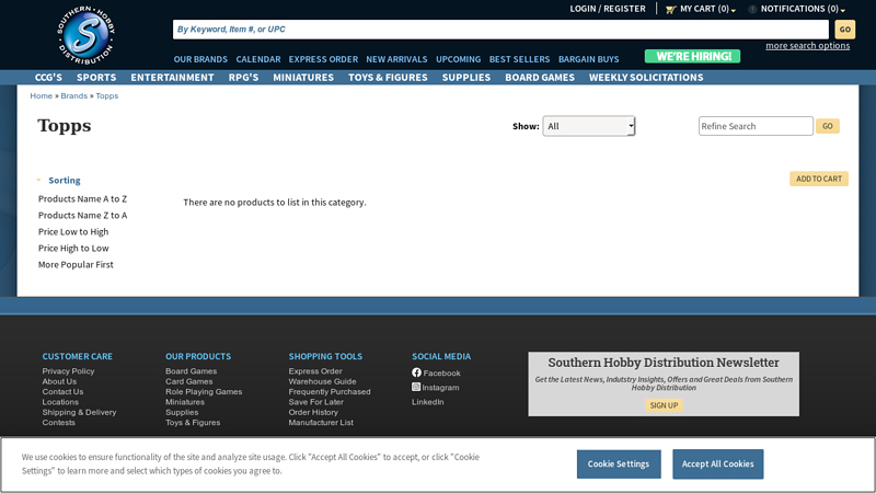 Topps Wholesale Distributor of Hobbies, Games and Collectibles
