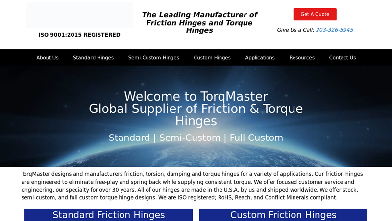 Torque and Friction Hinge Manufacturer