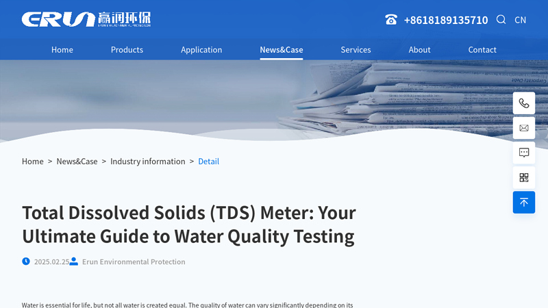 Total Dissolved Solids (TDS) Meter