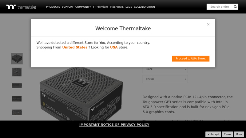 Toughpower GF3 1200W Gold