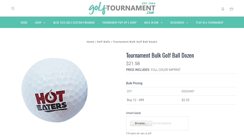Tournament Bulk Golf Ball Dozen