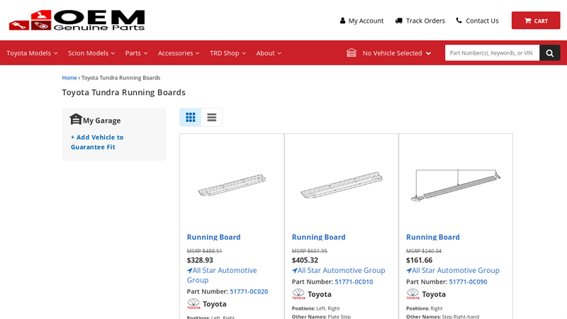 Toyota Tundra Running Boards For Sale