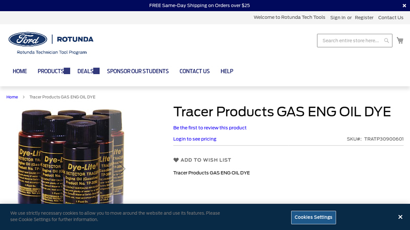 Tracer Products GAS ENG OIL DYE