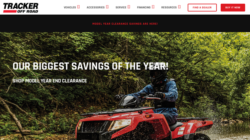 TRACKER Off Road Side by Side UTVs & ATV Four Wheelers