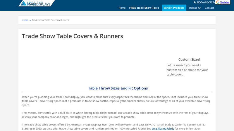 Trade Show Table Covers & Runners